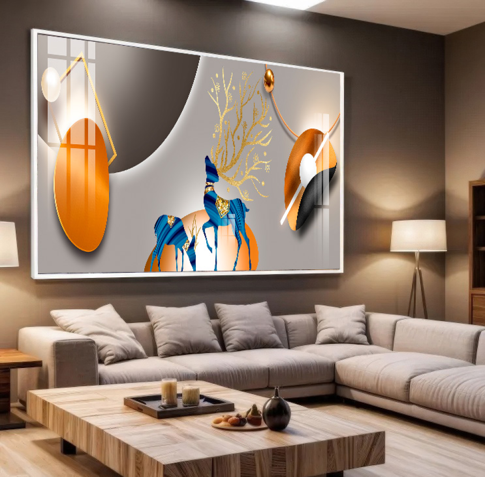 QUADRO EM BELA ARTE DIGITAL MODERNA ILUSTRAÇÃO DECOR - #5