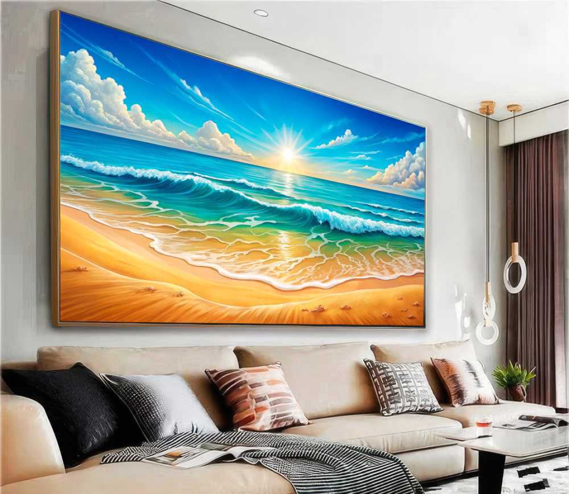 QUADRO EM PAISGEM DE UMA BELA PRAIA - #5