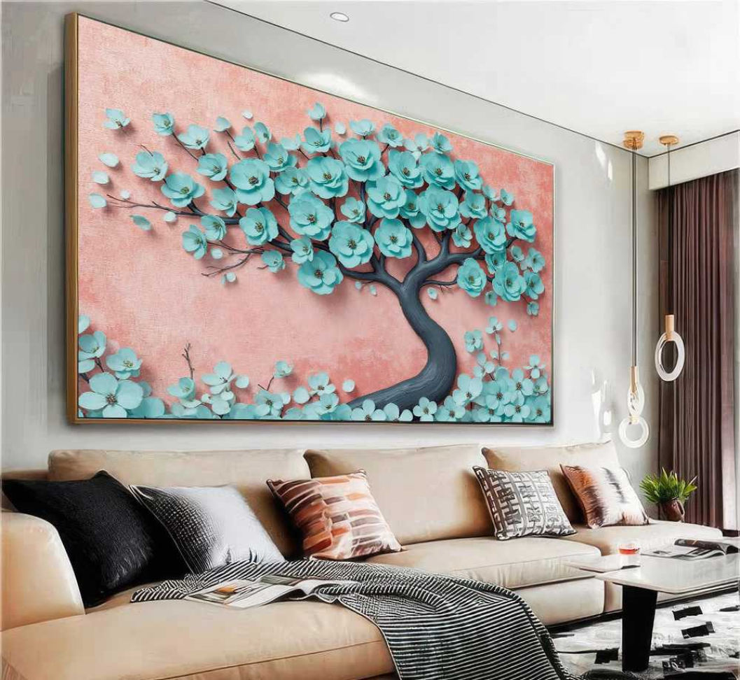 QUADRO EM ARTE DE LINDA ARVORE ABSTRATA - #4