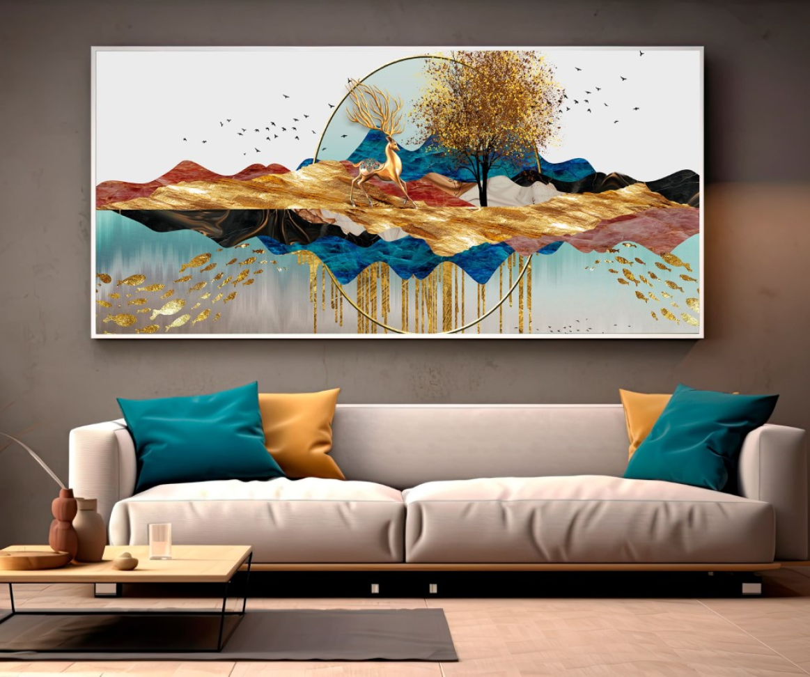 QUADRO EM ABSTRATO ARTE DECOR 3D - #3