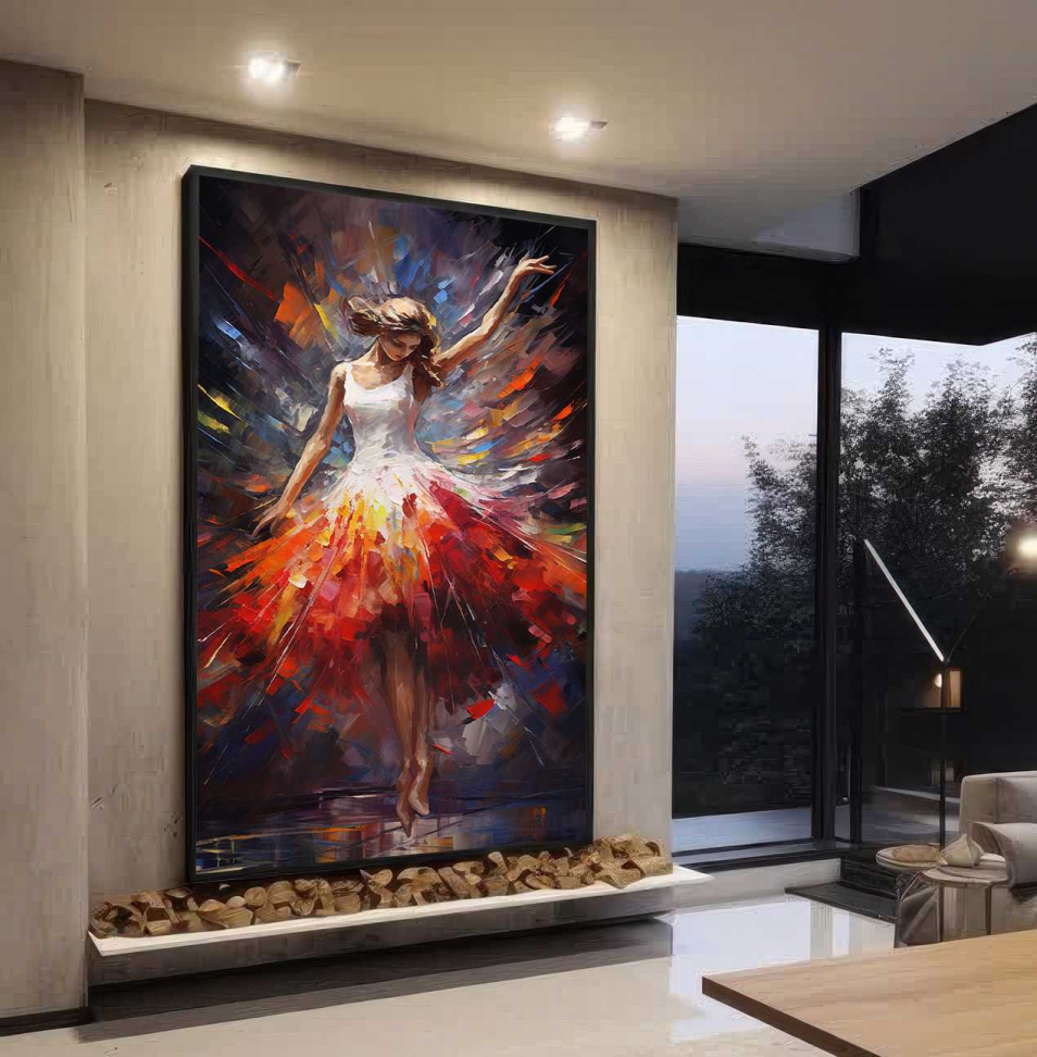 QUADRO ARTE PINTURA A BAILARINA - #2
