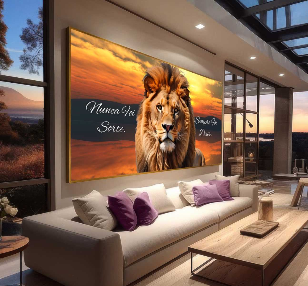 QUADRO LEAO COM FRASES - #5