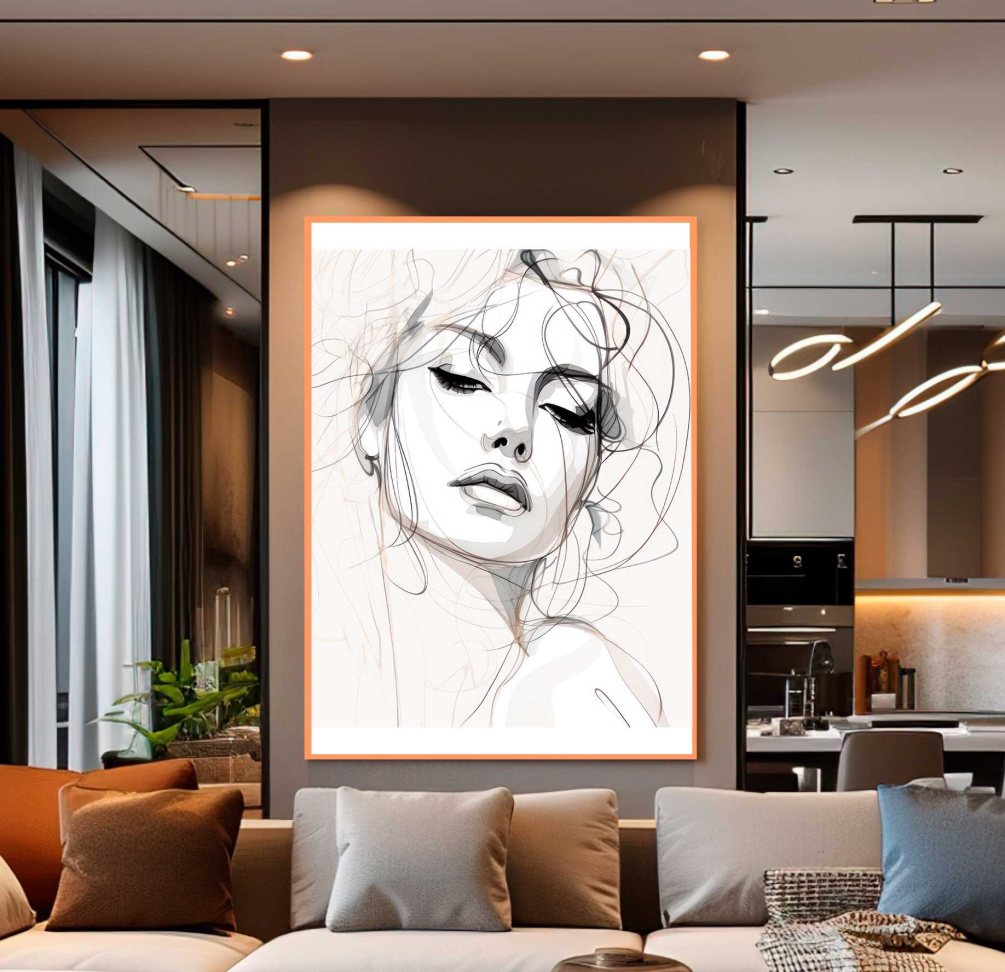 QUADRO ARTE EM DESENHO MINIMALISTA - #4