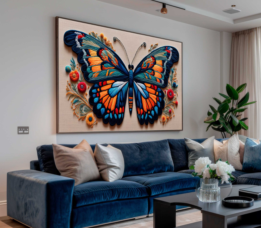 QUADRO UMA BORBOLETA EM ARTE DIGITAL DECOR - #3