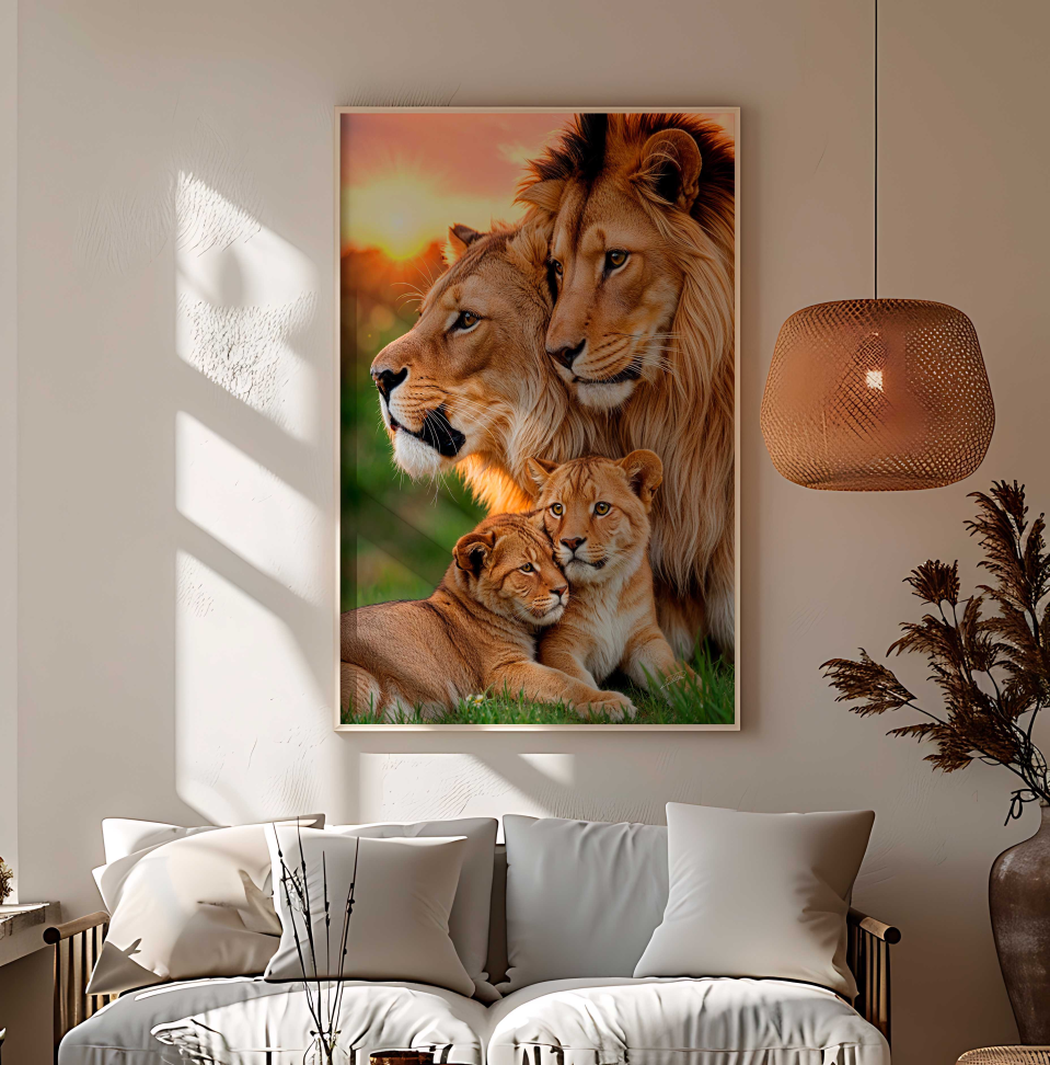 QUADRO VERTICAL A FAMILIA DO REI LEÃO - #3