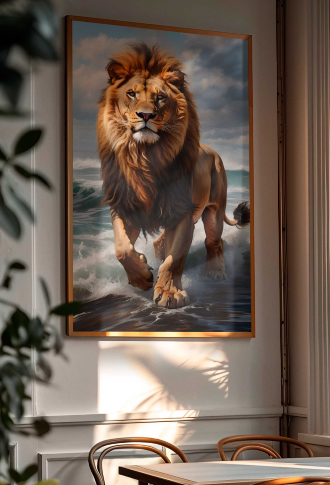 QUADRO O GRANDE LEÃO SOBRE O MAR - #2