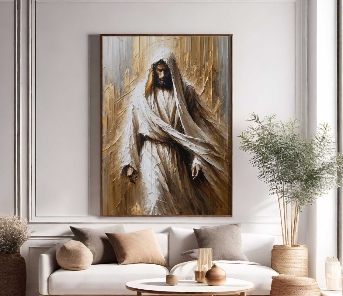 QUADRO JESUS EM BELA ARTE PINTURA - #2