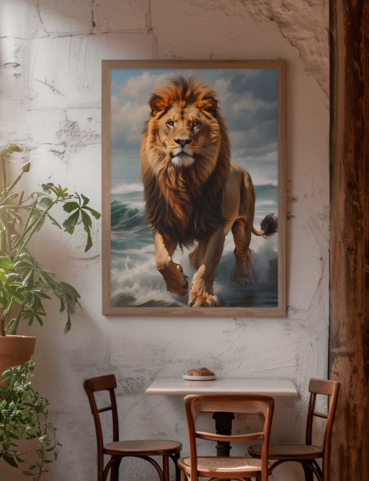 QUADRO O GRANDE LEÃO SOBRE O MAR - #3