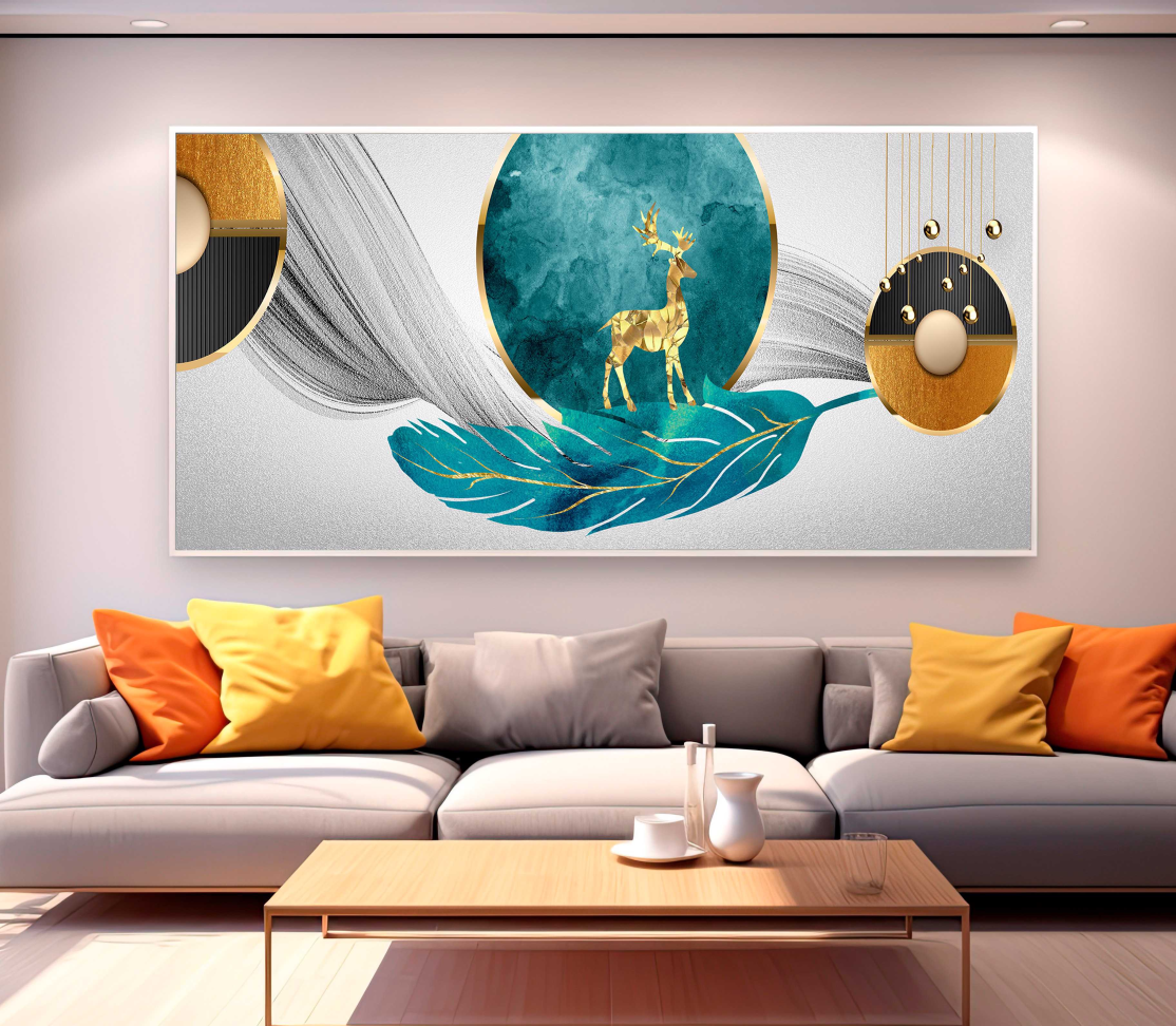 QUADRO EM BELA ARTE DE DECORAÇÃO MODERNA EM 3D - #4