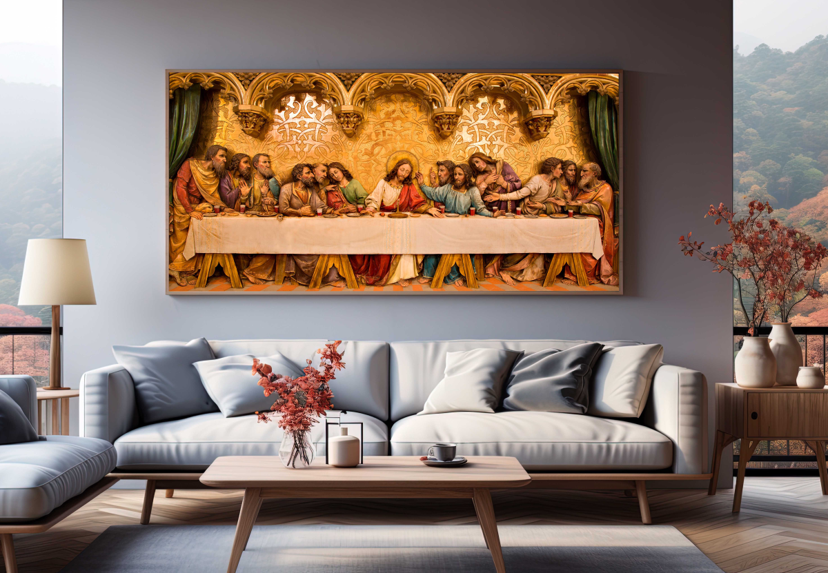 QUADRO SANTA CEIA ARTE DECOR - #4