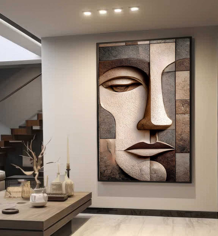 QUADRO ARTE ABSTRATA EM 3D MODERNO - #4
