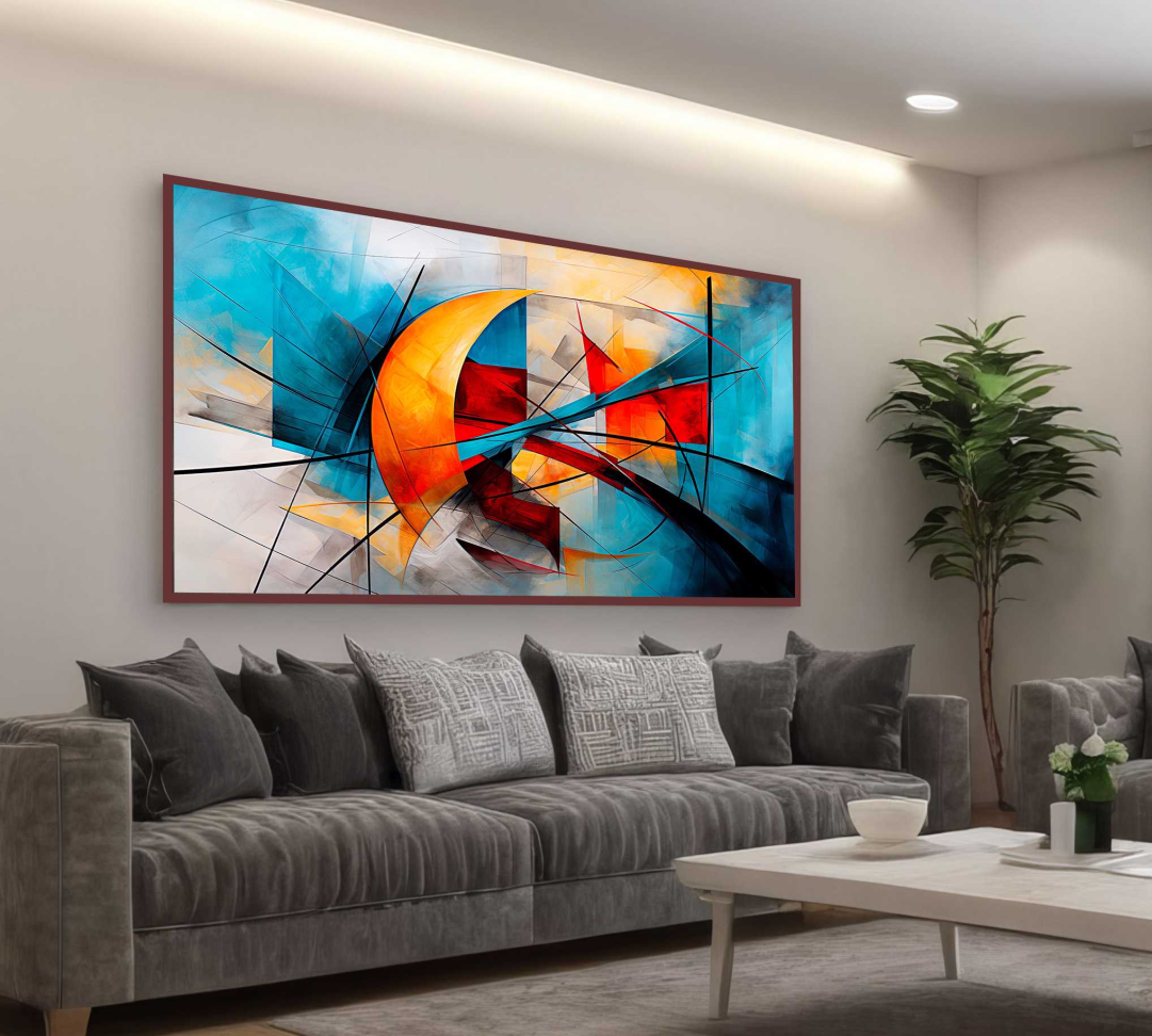 QUDRO EM PINTURA MODERNA ABSTRATA DECOR - #3