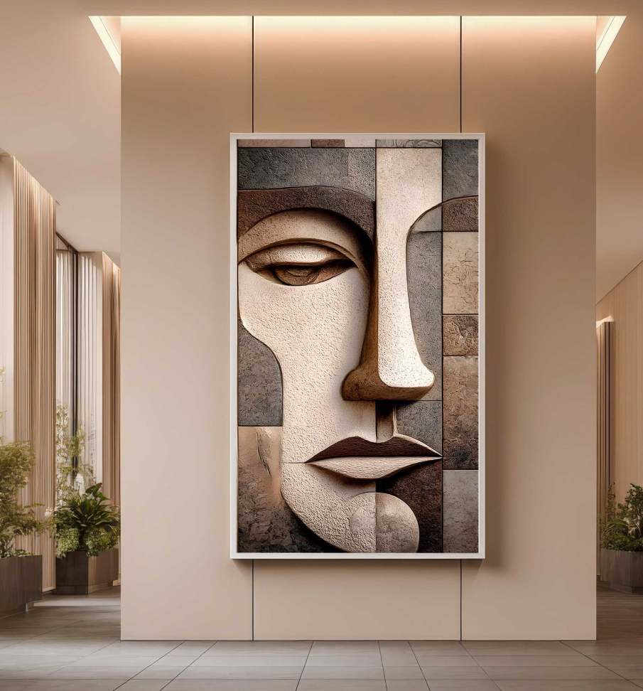 QUADRO ARTE ABSTRATA EM 3D MODERNO - #2