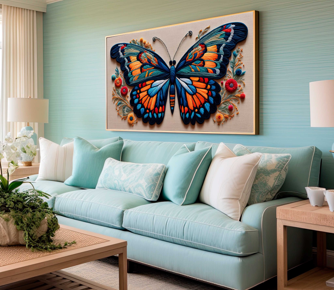 QUADRO UMA BORBOLETA EM ARTE DIGITAL DECOR - #4
