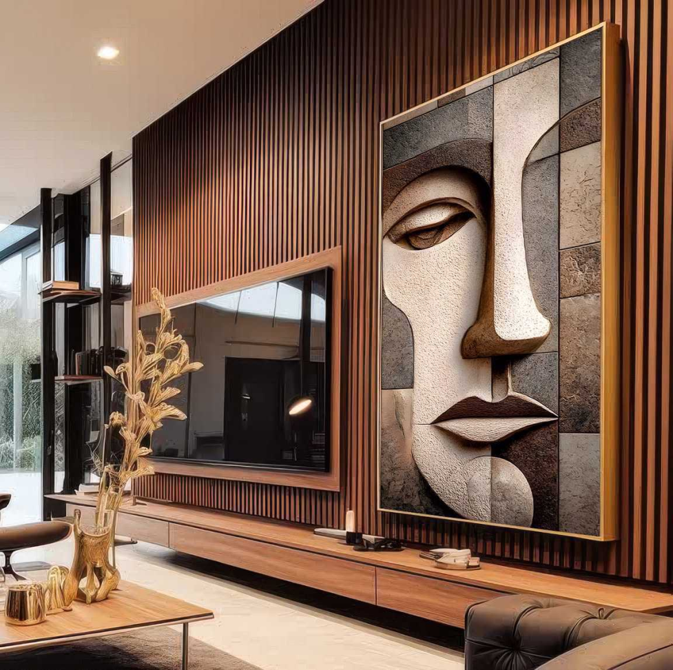 QUADRO ARTE ABSTRATA EM 3D MODERNO - #5