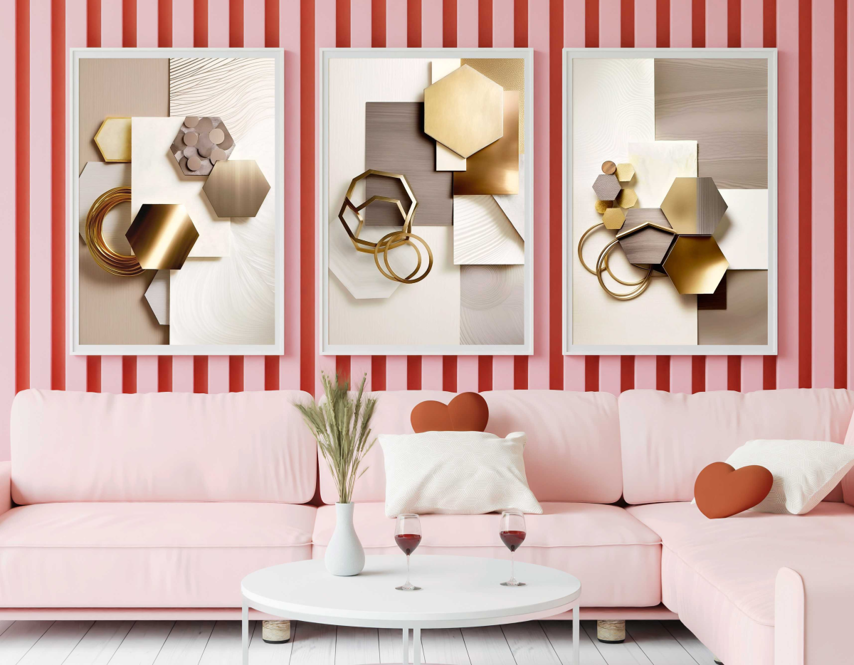 CONJUNTO 3D ABSTRATOS GEOMETRICOS 3D - #2