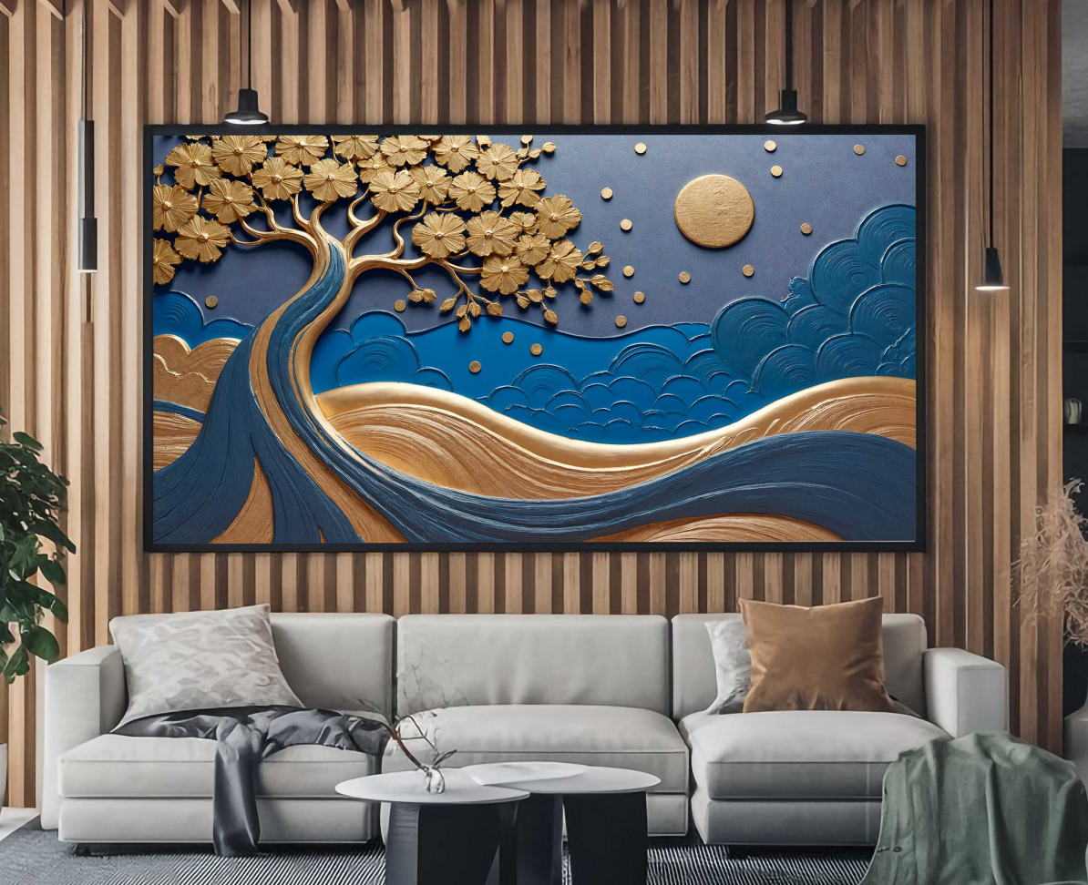 QUADRO PAISAGEM EM ABSTRATO MODERNO - #4