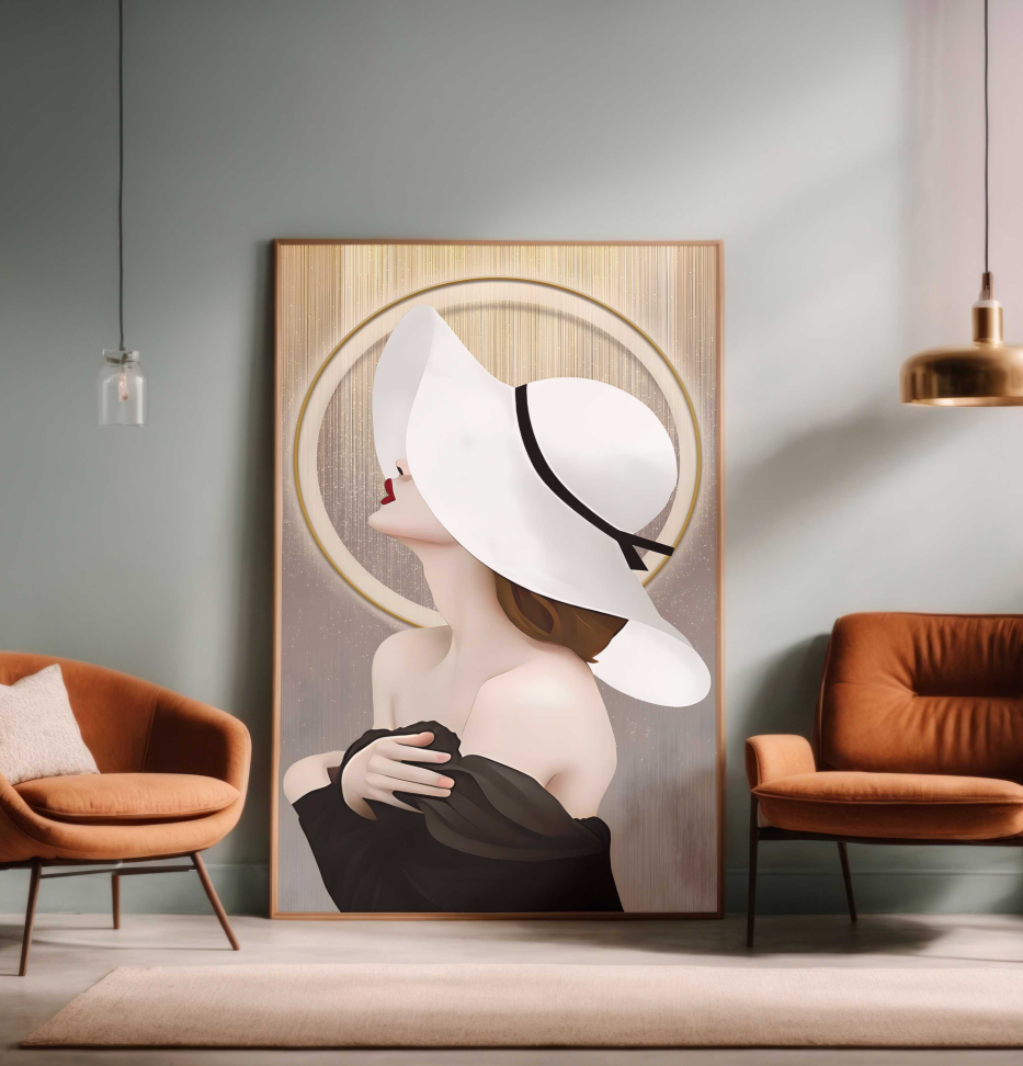 QUADRO MULHER ELEGANTE DECOR - #2