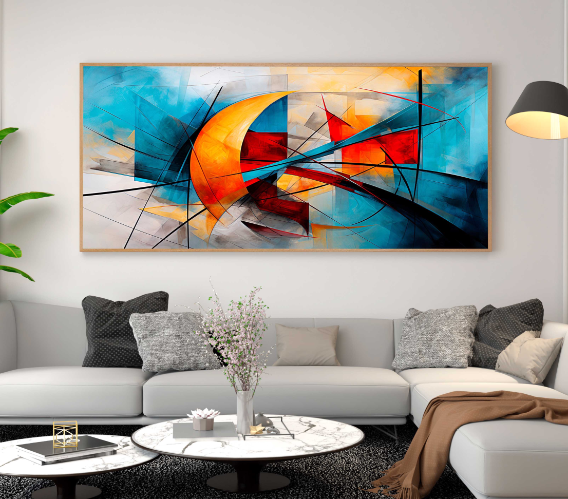 QUDRO EM PINTURA MODERNA ABSTRATA DECOR - #2