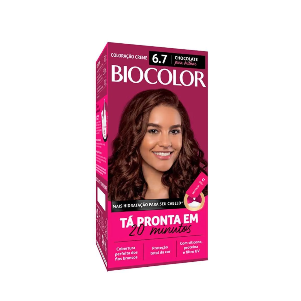 Biocolor Coloração 6.7 Chocolate - Drogaria e Perfumaria Cuiaba