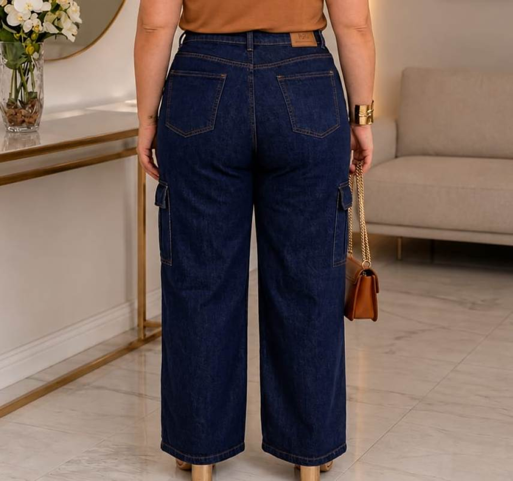 CALÇA JEANS WIDE CARGO II
