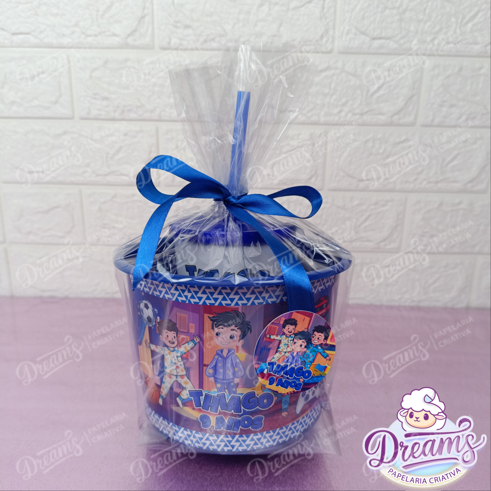 Kit com 10 Cineminhas: Copo 480 ml e Balde de 1,5 Litro – Festa do Pijama - #4