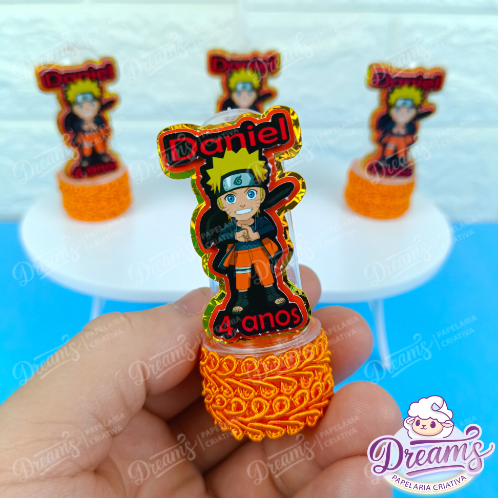Kit com 20 Tubetes de 8 cm com Aplique – Naruto - #3