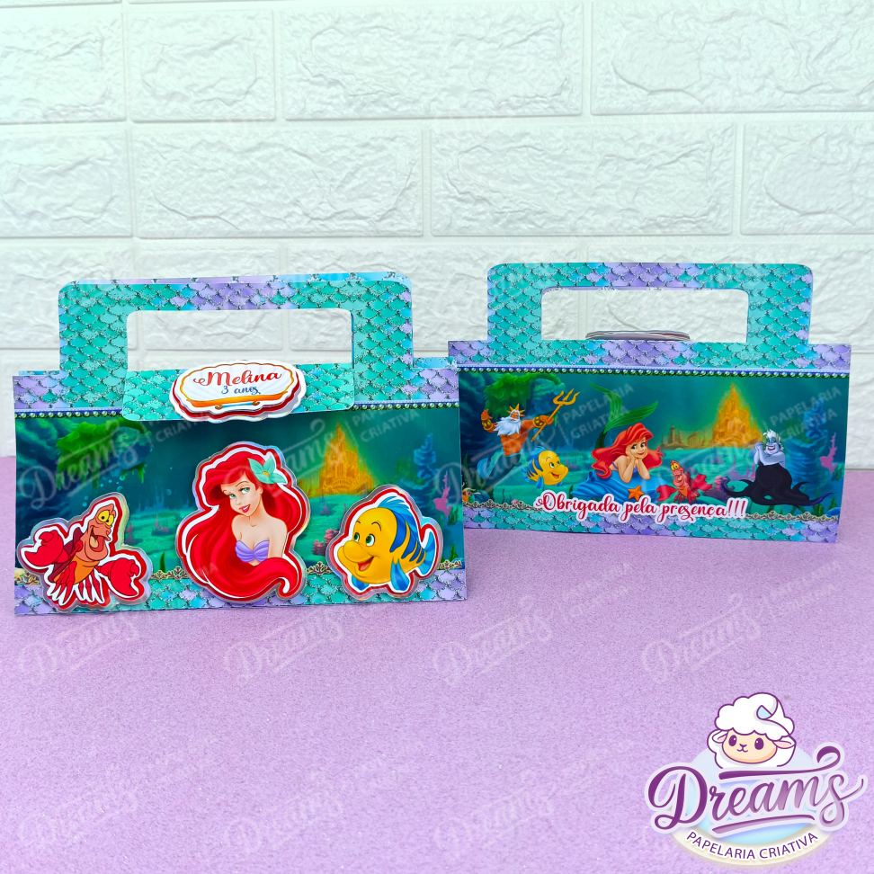 Kit com 10 Pastas de Colorir Personalizadas – Pequena Sereia - #4