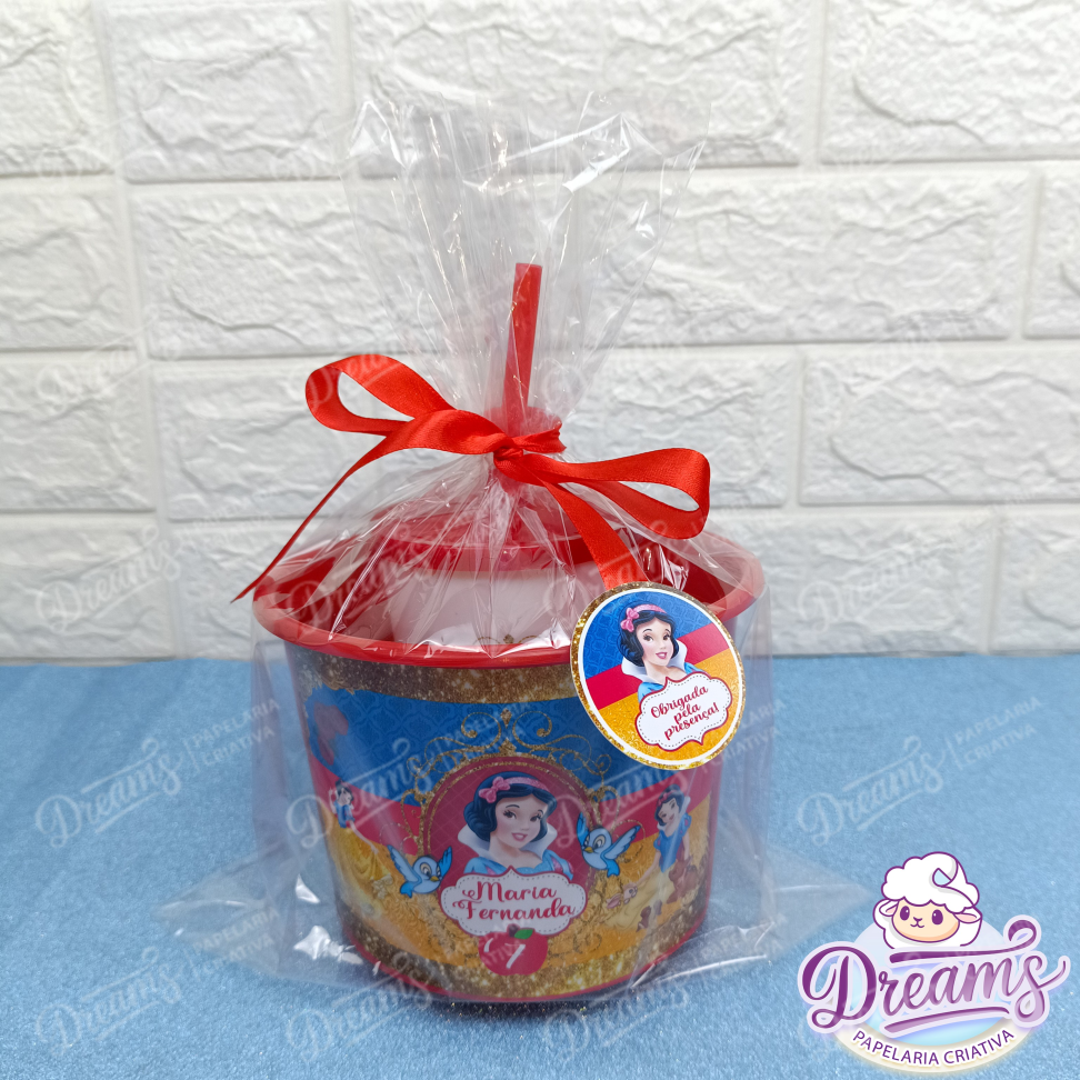 Kit com 10 Cineminhas: Copo 480 ml e Balde de 1,5 Litro – Branca de Neve e os Sete Anões - #7