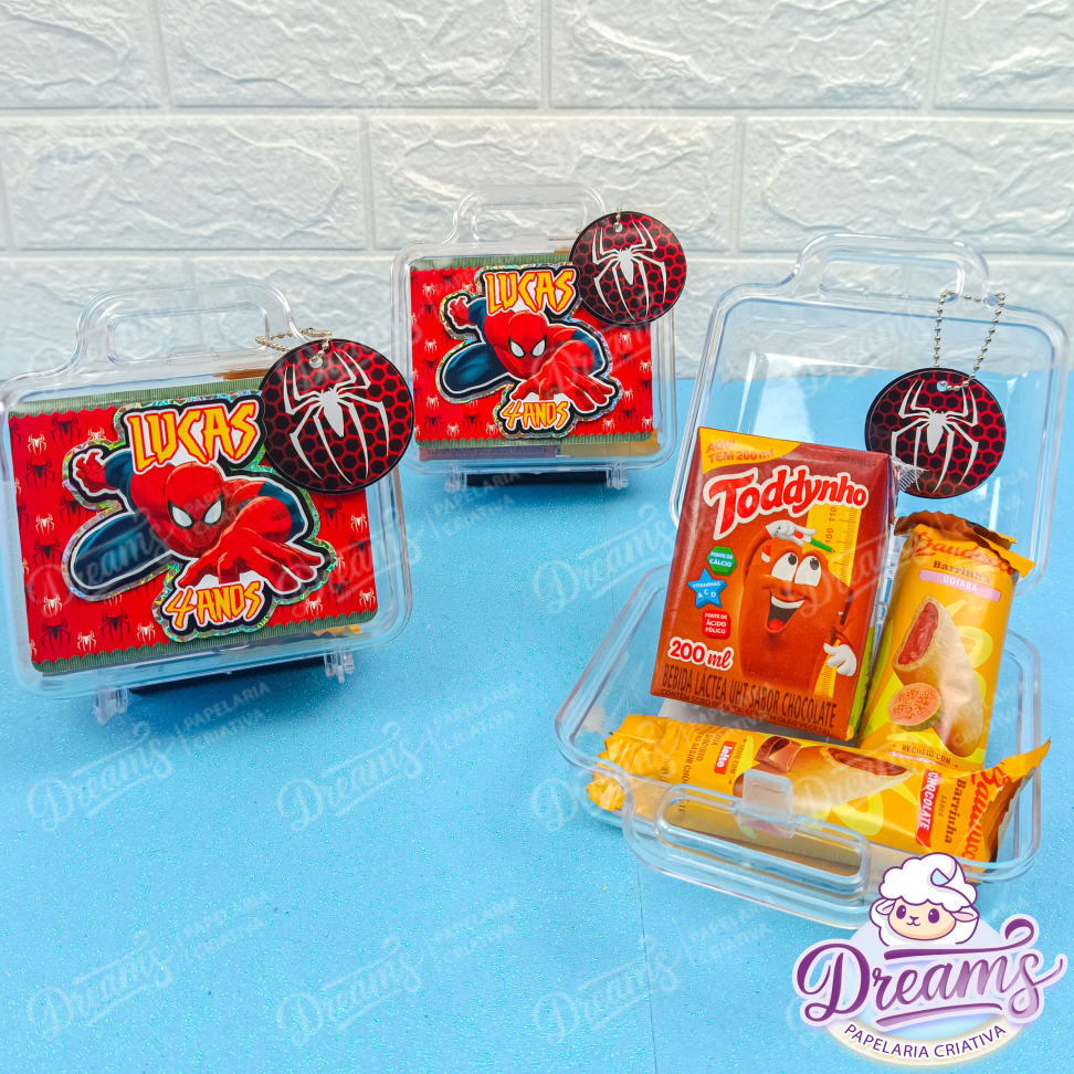 Kit com 10 Maletinhas de Lanche Personalizadas – Homem-Aranha - #4