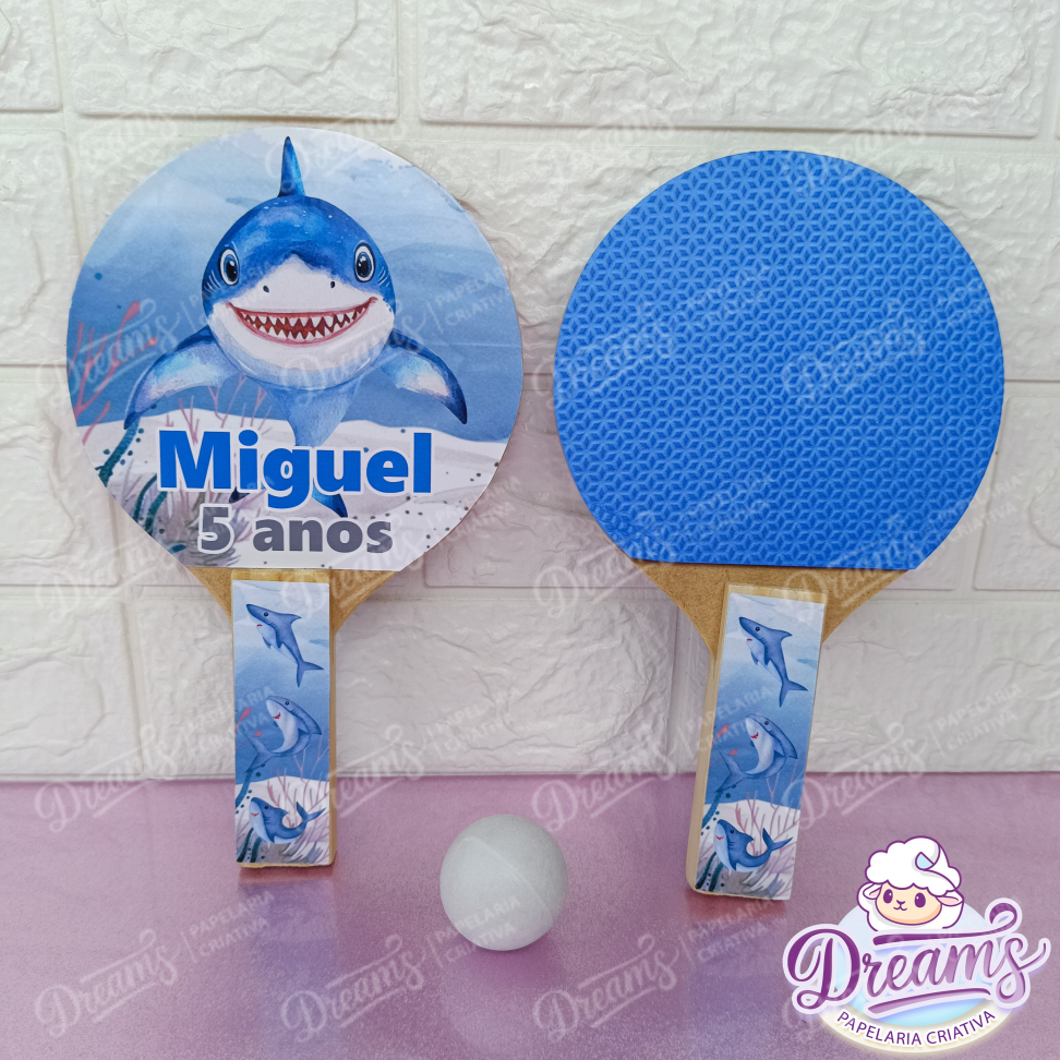 20 Raquetes de Ping Pong Personalizadas Baby Shark - #3