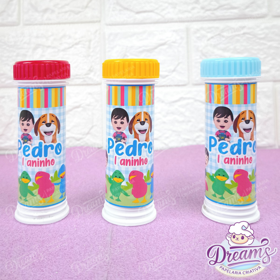 Kit com 12 Bolhas de Sabão Personalizadas – Bento e Totó - #5
