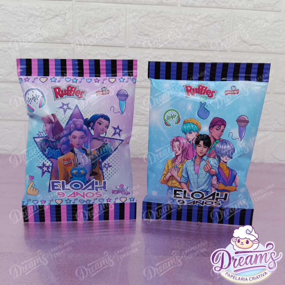 Kit com 20 Pacotes de Batata Ruffles 17 g Personalizados – K-Pop | Eloah 9 Anos - #4