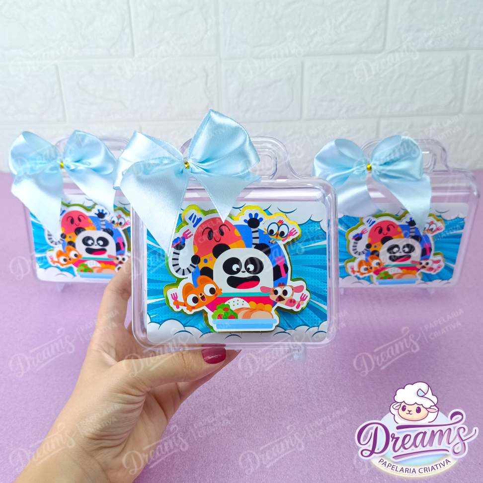 Kit com 10 Maletinhas Acrílicas Vazias Personalizadas – Lingokids