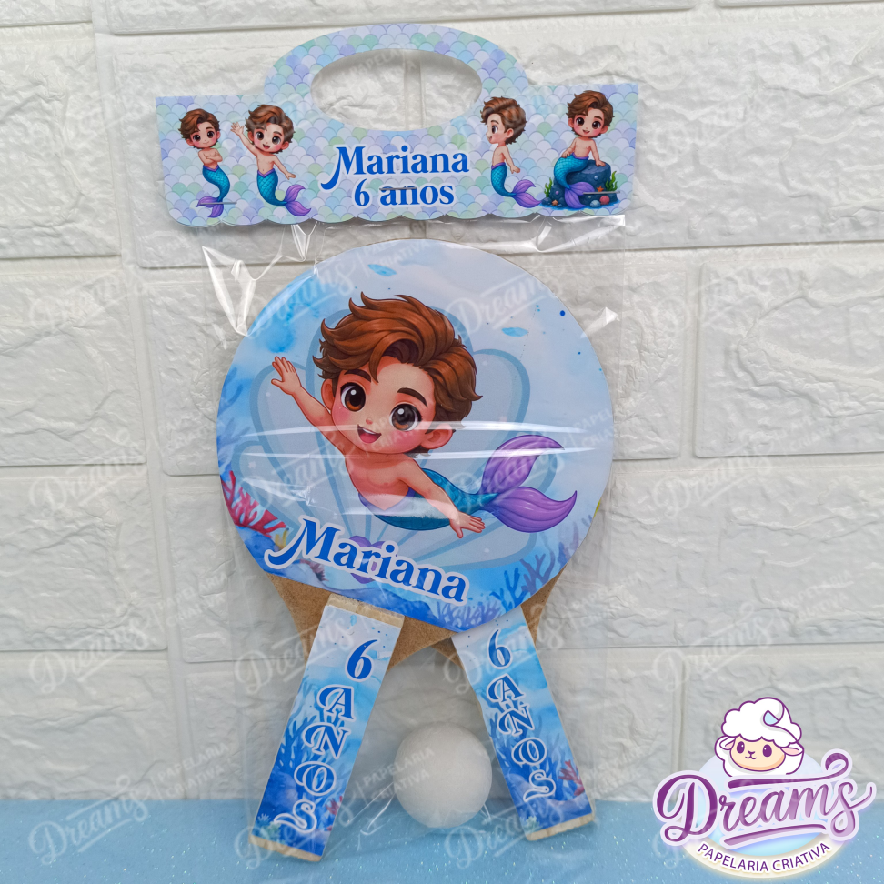 20 Raquetes de Ping Pong Personalizadas Sereia - #13