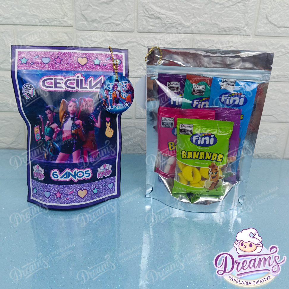 Kit com 20 Saquinhos Zip Lock com Fini e Tag – Guerreiras do K-Pop