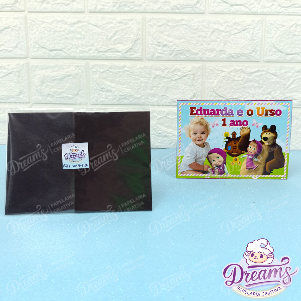 Kit com 20 Ímãs de Geladeira 10 × 15 cm – Masha e o Urso - #4
