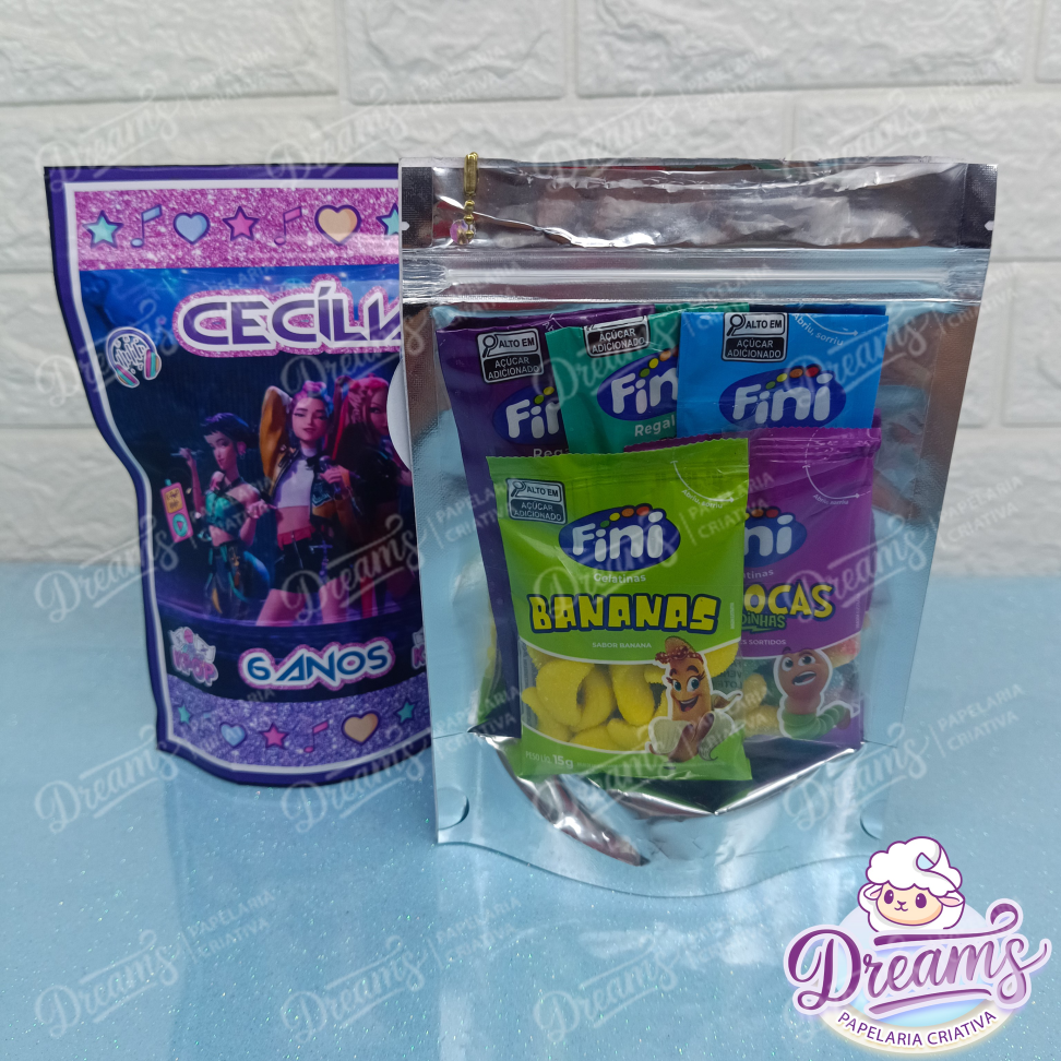 Kit com 20 Saquinhos Zip Lock com Fini e Tag – Guerreiras do K-Pop - #5