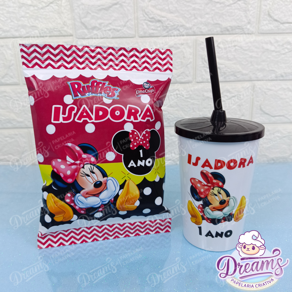 Kit com 12 Batatas Ruffles e 12 Copos de 480 ml – Minnie - #3