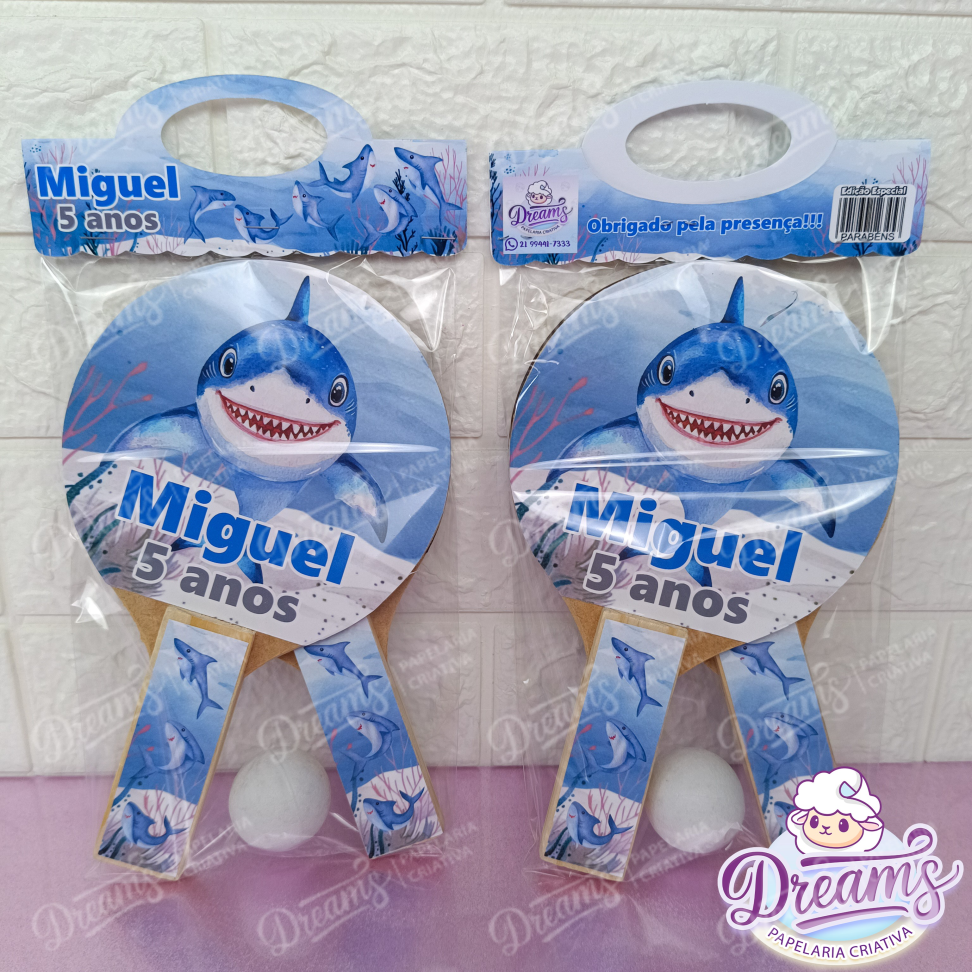 20 Raquetes de Ping Pong Personalizadas Baby Shark - #4