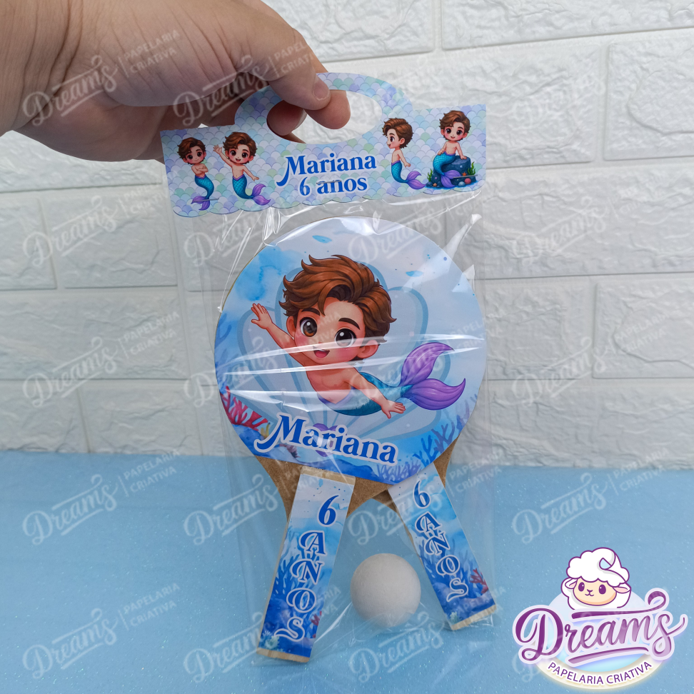 20 Raquetes de Ping Pong Personalizadas Sereia - #16
