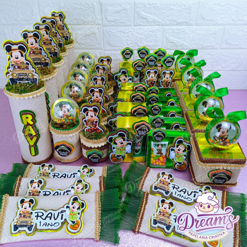 Kit Dreams Ultra com 40 Itens Personalizados – Mickey Safari - #12