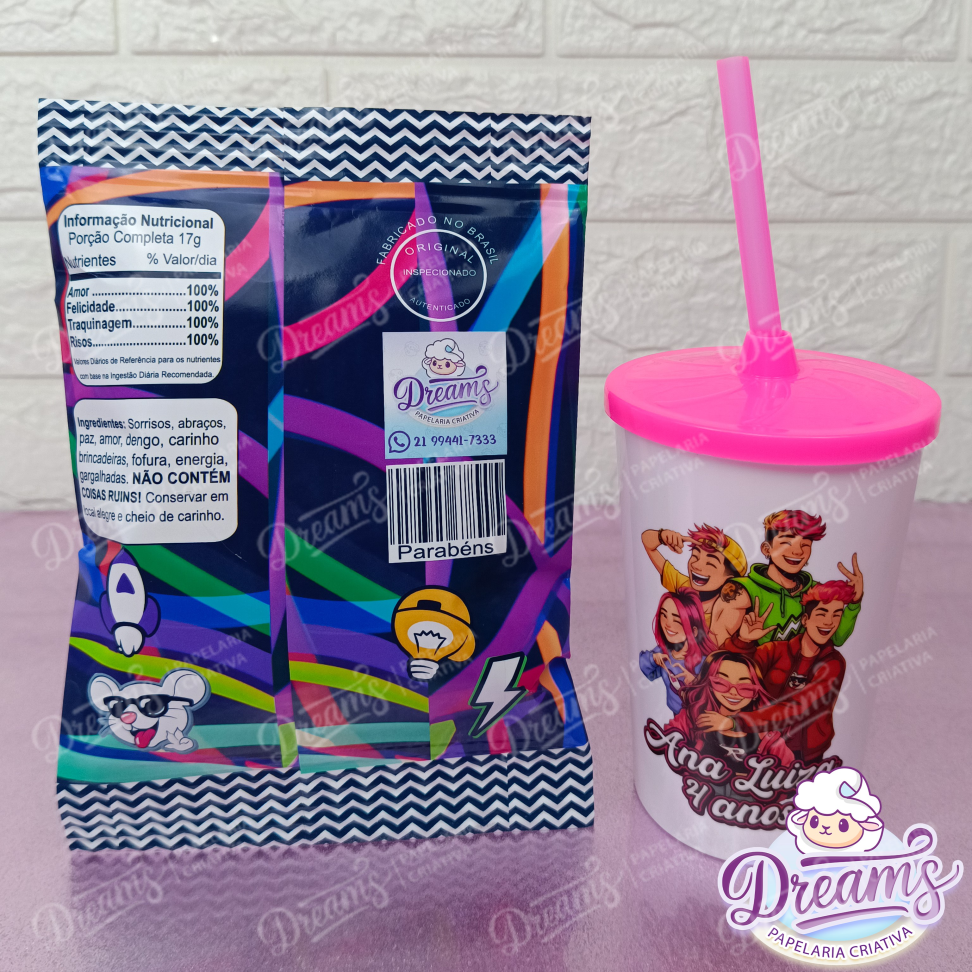 Kit com 12 Batatas Ruffles e 12 Copos de 480 ml – Dos Rosa