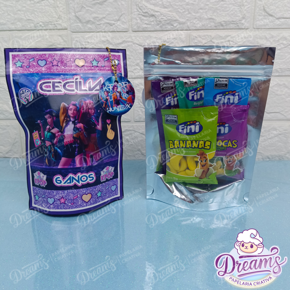 Kit com 20 Saquinhos Zip Lock com Fini e Tag – Guerreiras do K-Pop - #4