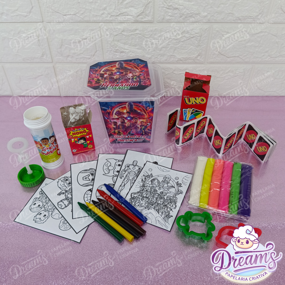 Kit com 20 Potes Diversão 750 ml Personalizados – Vingadores - #4