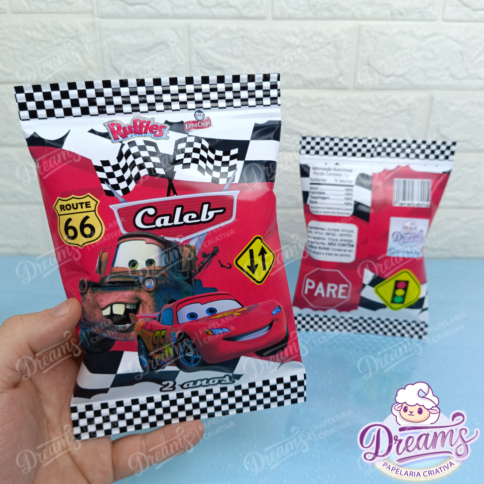 Kit com 20 Pacotes de Batata Ruffles 17 g Personalizados – Carros - #3