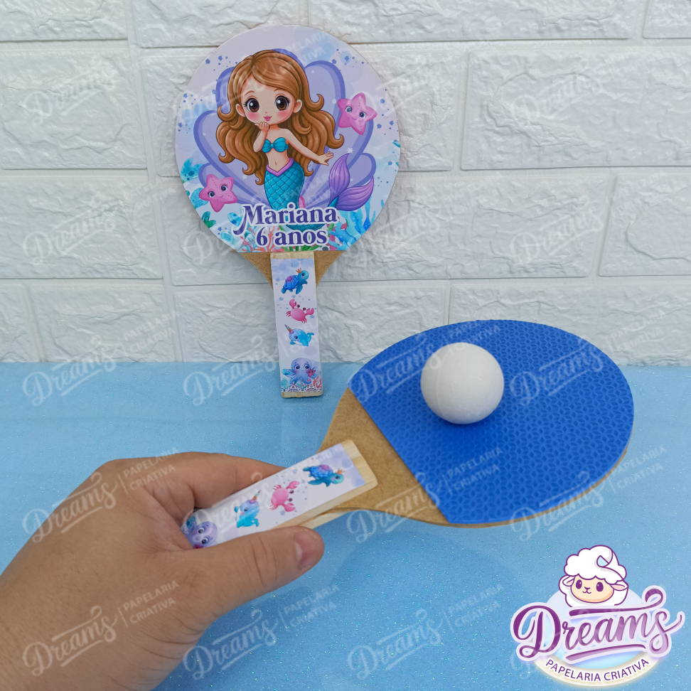 20 Raquetes de Ping Pong Personalizadas Sereia - #3
