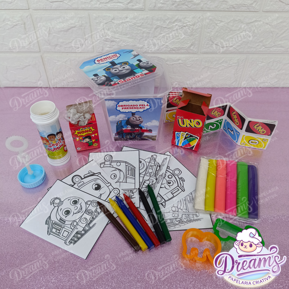 Kit com 20 Potes Diversão 750 ml Personalizados – Thomas e Seus Amigos - #3