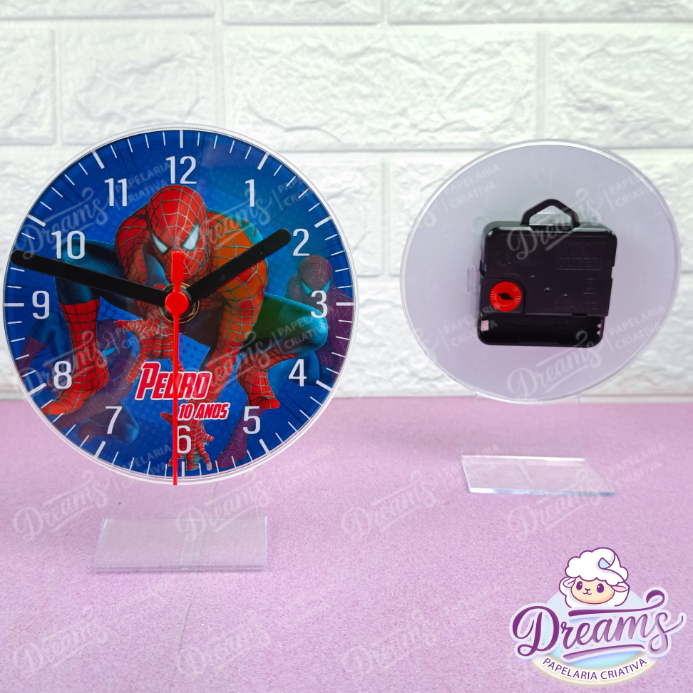 Kit com 10 Relógios de Mesa em Acrílico – Homem-Aranha - #3