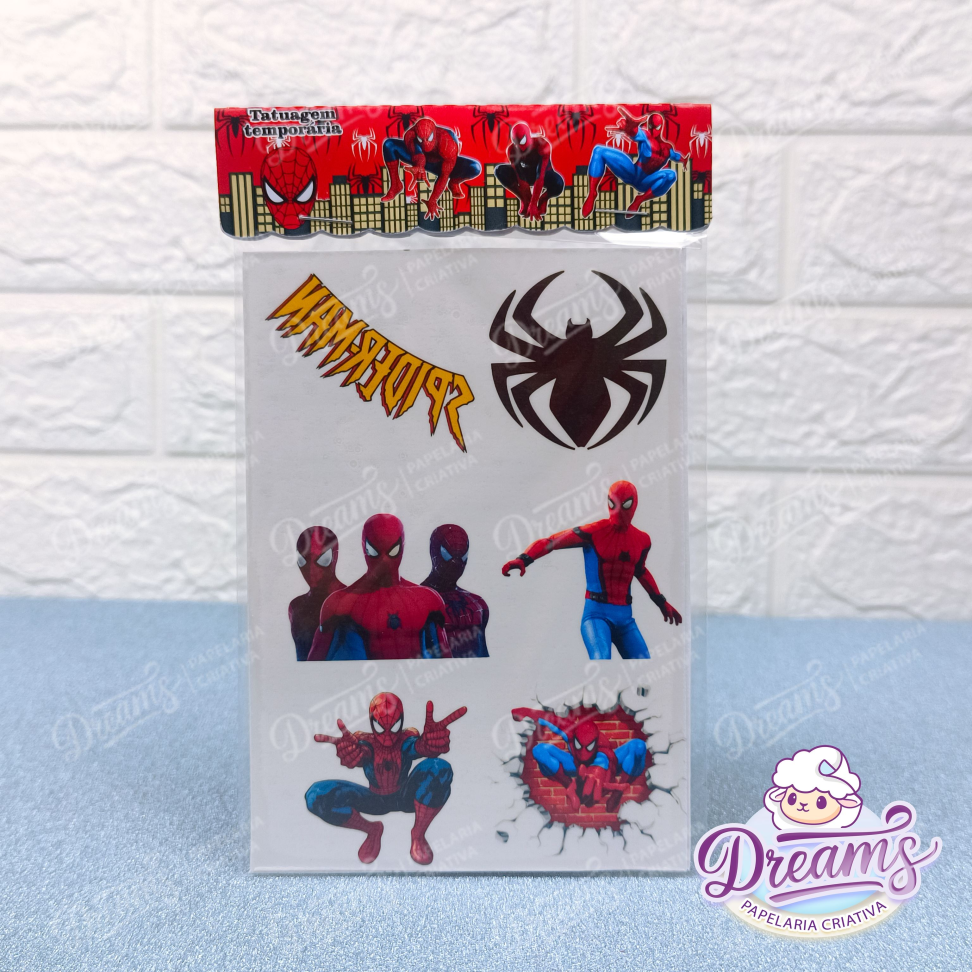 Kit com 20 Cartelas de 12 Tatuagens Temporárias – Homem-Aranha - #4